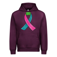 Mauve Wine metastatic breast cancer ribbon Urban Hoodie - JahusDesignShop