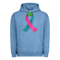 Pigment Pebble Blue metastatic breast cancer ribbon Urban Hoodie - JahusDesignShop