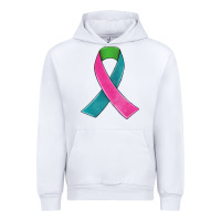 White metastatic breast cancer ribbon Urban Hoodie - JahusDesignShop