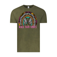 Vintage Olive race day vibes rainbow Vintage Tee - Artiststas