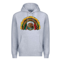 Heather Grey mexico sunflower rainbow Premium Hoodie - HRA Design Shop
