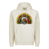 Oatmeal Heather mexico sunflower rainbow Premium Hoodie - HRA Design Shop