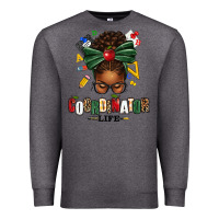 Charcoal Heather educational coordinator life afro messy bun Premium Sweatshirt - texasbilliewilder