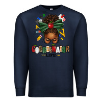 Navy educational coordinator life afro messy bun Premium Sweatshirt - texasbilliewilder