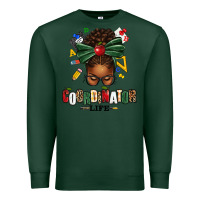 Sports Green educational coordinator life afro messy bun Premium Sweatshirt - texasbilliewilder