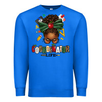 True Royal educational coordinator life afro messy bun Premium Sweatshirt - texasbilliewilder