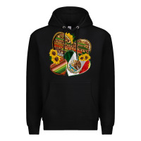 Black mexico heart and sunflower Premium Hoodie - HRA Design Shop
