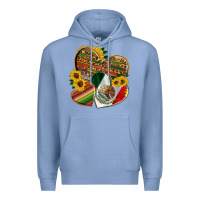 Colony Blue mexico heart and sunflower Premium Hoodie - HRA Design Shop