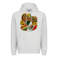 Dove Grey mexico heart and sunflower Premium Hoodie - HRA Design Shop