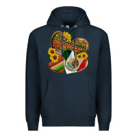 Navy mexico heart and sunflower Premium Hoodie - HRA Design Shop