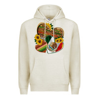 Oatmeal Heather mexico heart and sunflower Premium Hoodie - HRA Design Shop