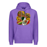 Purple mexico heart and sunflower Premium Hoodie - HRA Design Shop