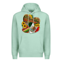 Seafoam mexico heart and sunflower Premium Hoodie - HRA Design Shop