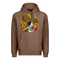 Chestnut mexico heart and sunflower Premium Hoodie - HRA Design Shop