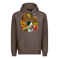 Coffee mexico heart and sunflower Premium Hoodie - HRA Design Shop