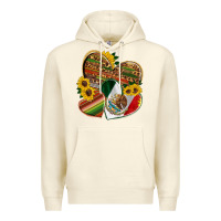 Sandshell mexico heart and sunflower Premium Hoodie - HRA Design Shop