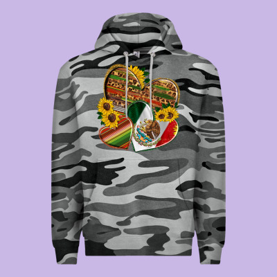 Mexico Heart And Sunflower Premium Hoodie Designed By Hra Design Shop