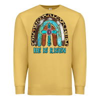 Antique Gold He Is Risen Premium Sweatshirt - RanaPortraitStore