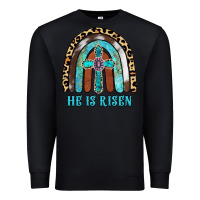 Black He Is Risen Premium Sweatshirt - RanaPortraitStore