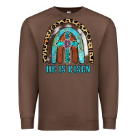 Chestnut He Is Risen Premium Sweatshirt - RanaPortraitStore