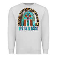 Dove Grey He Is Risen Premium Sweatshirt - RanaPortraitStore