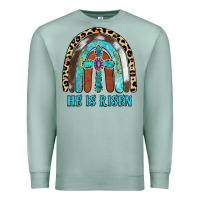 Seafoam He Is Risen Premium Sweatshirt - RanaPortraitStore