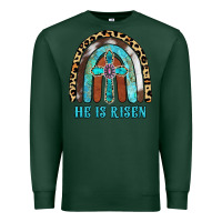 Sports Green He Is Risen Premium Sweatshirt - RanaPortraitStore
