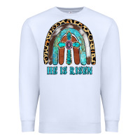 White He Is Risen Premium Sweatshirt - RanaPortraitStore