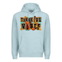 Blue Mist thankful vibes Premium Hoodie - FaDigitalArtStudio