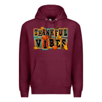 Burgundy thankful vibes Premium Hoodie - FaDigitalArtStudio