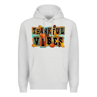 Dove Grey thankful vibes Premium Hoodie - FaDigitalArtStudio