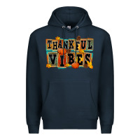 Navy thankful vibes Premium Hoodie - FaDigitalArtStudio