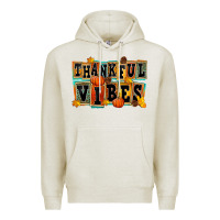Oatmeal Heather thankful vibes Premium Hoodie - FaDigitalArtStudio