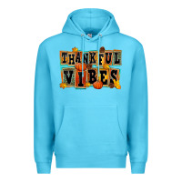Ocean Blue thankful vibes Premium Hoodie - FaDigitalArtStudio