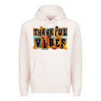 Pale Pink thankful vibes Premium Hoodie - FaDigitalArtStudio