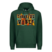 Sports Green thankful vibes Premium Hoodie - FaDigitalArtStudio