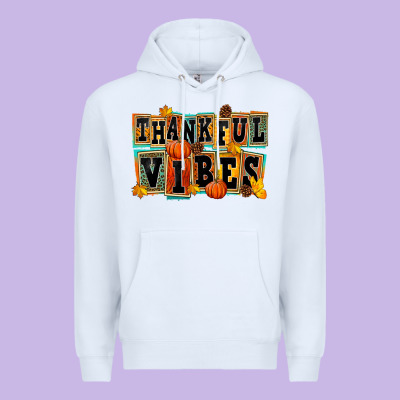 Thankful Vibes Premium Hoodie Designed By Fadigitalartstudio