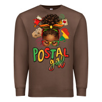 Chestnut juneteenth afro messy bun postal girl Premium Sweatshirt - texasbilliewilder