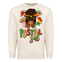 Sandshell juneteenth afro messy bun postal girl Premium Sweatshirt - texasbilliewilder