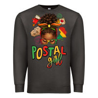 Smoke juneteenth afro messy bun postal girl Premium Sweatshirt - texasbilliewilder