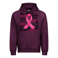 Mauve Wine breast cancer ribbon Urban Hoodie - JahusDesignShop