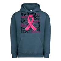 Pigment Midnight Navy breast cancer ribbon Urban Hoodie - JahusDesignShop