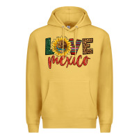 Antique Gold love mexico Premium Hoodie - HRA Design Shop