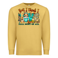 Antique Gold But i think i love Fall most of all gnome Premium Sweatshirt - RanaPortraitStore
