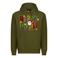 Army Green Christmas merry mini Premium Hoodie - FaDigitalArtStudio