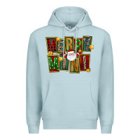 Blue Mist Christmas merry mini Premium Hoodie - FaDigitalArtStudio