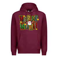 Burgundy Christmas merry mini Premium Hoodie - FaDigitalArtStudio
