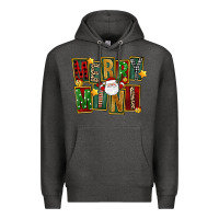 Charcoal Heather Christmas merry mini Premium Hoodie - FaDigitalArtStudio