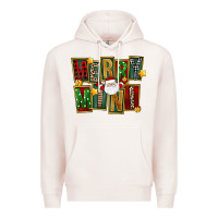 Pale Pink Christmas merry mini Premium Hoodie - FaDigitalArtStudio