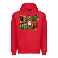 Red Christmas merry mini Premium Hoodie - FaDigitalArtStudio